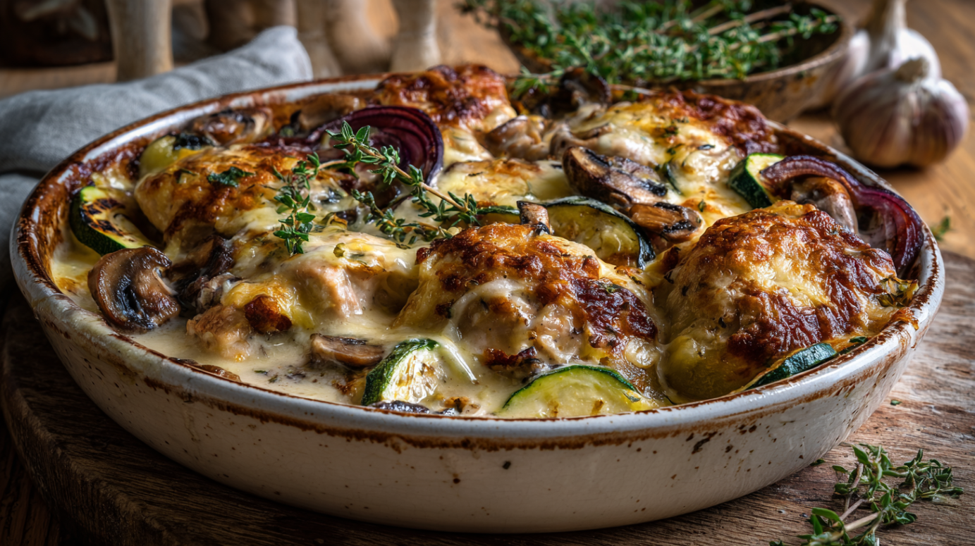 Loaded Potato met romige kip en cheddar