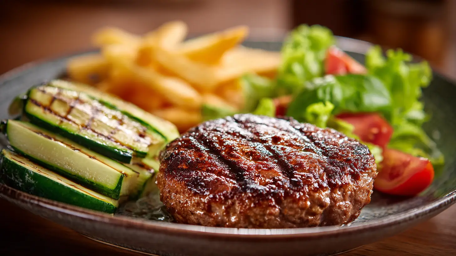 Texelaar lamsburger met gegrilde courgette