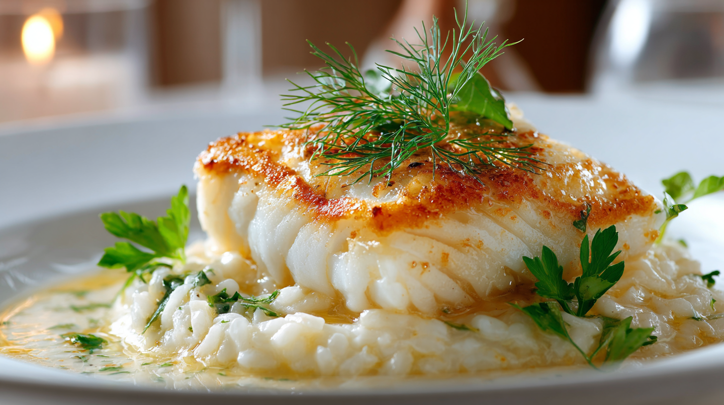 Skreihaas met Citroenboter en Venkelrisotto